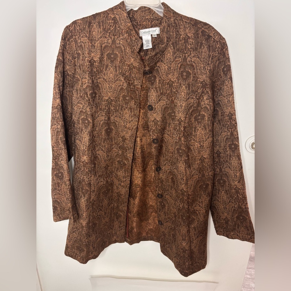 Coldwater Creek Earthy Paisley Jacket